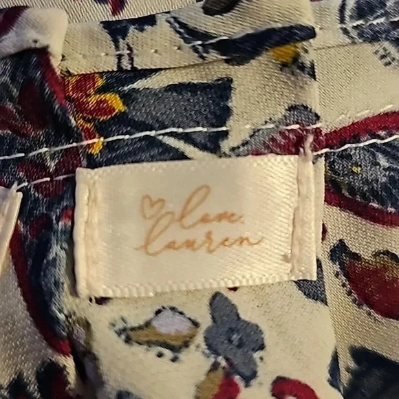 LC Lauren Conrad Back Tie Print Blouse - Picture 6 of 8